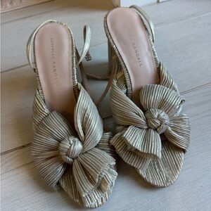 Loeffler Randall Camellia Metallic Bow Sandals